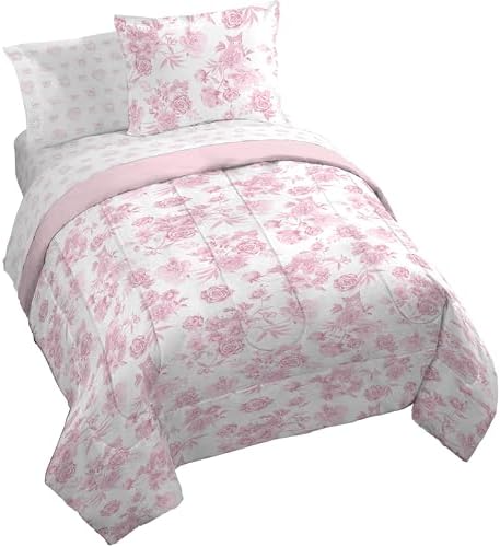 Jay Franco Comforter Set Includes Sheets and Pillow Covers - Soft and Cozy Bed Set for Stylish Room Decor, Official Licensed Bedding, Multi - Hello Kitty, 7 Piece Queen
