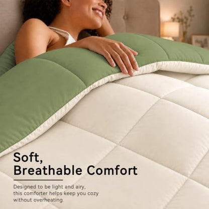 Anluoer Queen Comforter Set 7 Piece, Soft Bed in a Bag Queen Bedding Sets