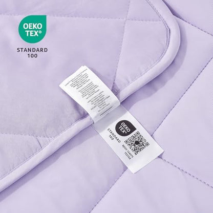 Cozy Bliss Cooling Throw Blanket for Hot Sleepers 50"x70", Q-Max 0.4 Cooling Comfort, Cold Blankets for Night Sweats Sleeping, Ultra-Cool Lightweight Breathable Summer Blanket for Couch Bed, Purple