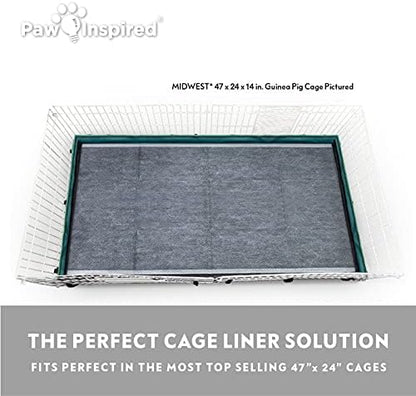 Paw Inspired Disposable Cage Liners, 47x26 Inch (Midwest), 8 Count