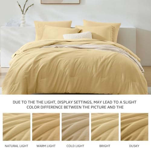 Full Size Comforter Sets-7 Pieces Ultra Soft Bed in a Bag Full Bedding Sets
