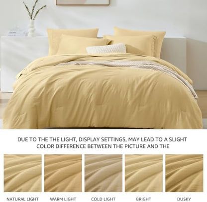 Full Size Comforter Sets-7 Pieces Ultra Soft Bed in a Bag Full Bedding Sets