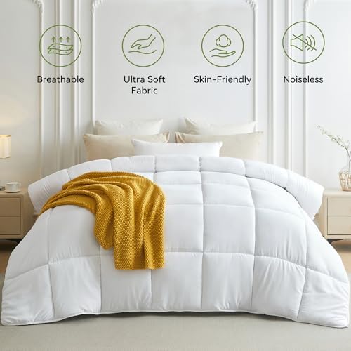 L LOVSOUL Twin Comforter Down Alternative Duvet Insert, 68x90IN