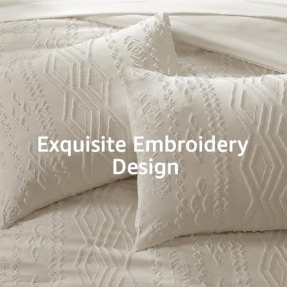 King Size Comforter Set- 7 Pieces Tufted Bed in a Bag King Bedding Sets