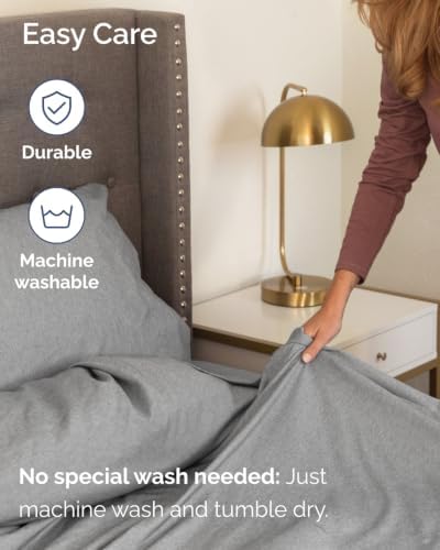 CGK Linens Deep Flex Top Split Head King Fitted Sheet - Heathered Grey
