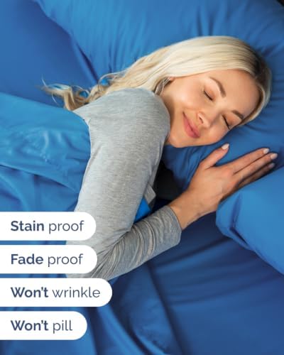 Flex Top Split Head King 6 Piece Sheet Set - Soft & Cooling - Royal Blue