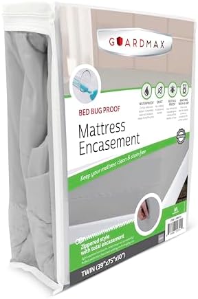 Guardmax Twin Mattress Protector Zippered, Bed Bug Mattress Cover