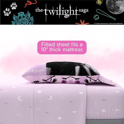 Twilight The Saga Bedding Set, Full Size 7 Piece Reversible Comforter and Sheet Set with Sham, (Officially Licensed Product) by Franco