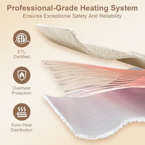 Electric Blanket King Size, Dual Control Heated Blanket for Bed