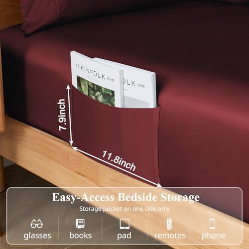 Bamboo Viscose Sheet Set Full Size, Cooling Sheets Bed Set 4pcs