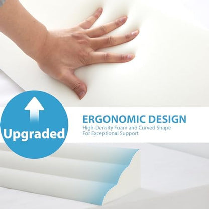 MEGCXIT Queen Bed Wedge Pillow for Headboard, 60"x10"x6", Grey