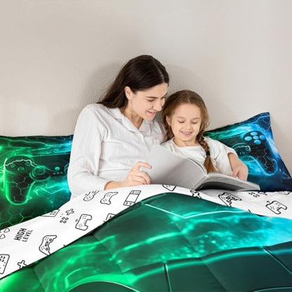 Feelyou Gamer Bedding Set Kids Toddler Size for Kids Boys Girls