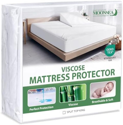 Split Head Top 34" King Waterproof Mattress Protector for Adjustable Bed
