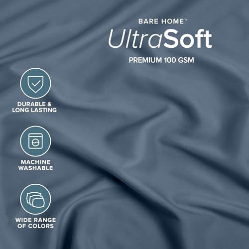Bare Home Twin XL Fitted Sheet - 1800 Ultra-Soft (Twin XL, Bering Sea)