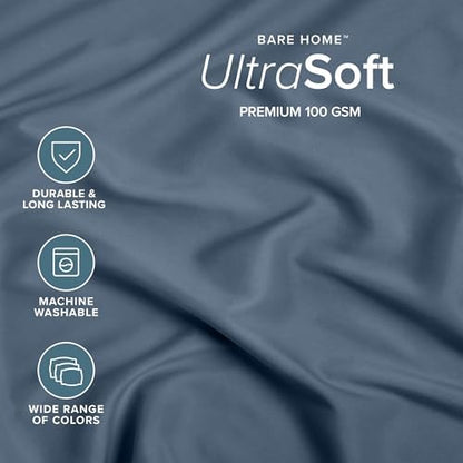 Bare Home Twin XL Fitted Sheet - 1800 Ultra-Soft (Twin XL, Bering Sea)