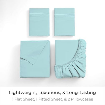 Mellanni Iconic 4-Piece, Ultra Soft Sheet Set (California King, Aqua)