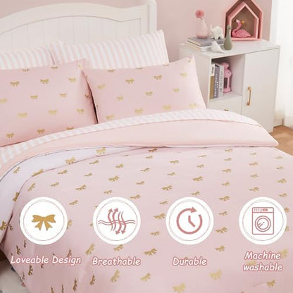 Full Size Comforter Sets for Girls-7 Pieces Soft Full Size Bedding Sets