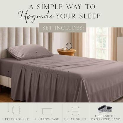 KARISSA MAE Luxury Bamboo Viscose Twin XL Size Sheet Set