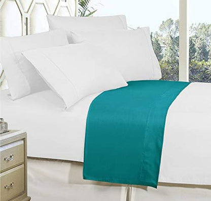 Elegant Comfort Premium Hotel Quality 1-Piece Flat Sheet, Luxury and Softest 1500 Premium Hotel Quality Microfiber Bedding Flat Sheet, Wrinkle-Free, Stain-Resistant, Twin/Twin XL, Turquoise