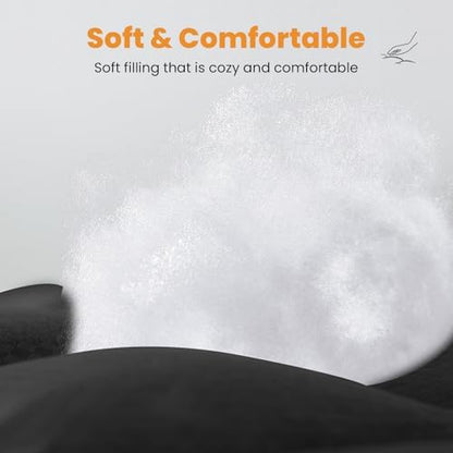 MATBEBY Queen Size Mattress Pad - Cooling Breathable Mattress Topper, Quilted Fitted Mattress Protector, Pillow Top Mattress Cover with 8-21" Deep Pocket, Soft, Machine Washable, Black, 60x80 Inches