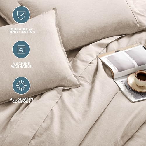 Bare Home Bed-in-A-Bag 5 Piece Set (Twin XL, Heathered Pebble)