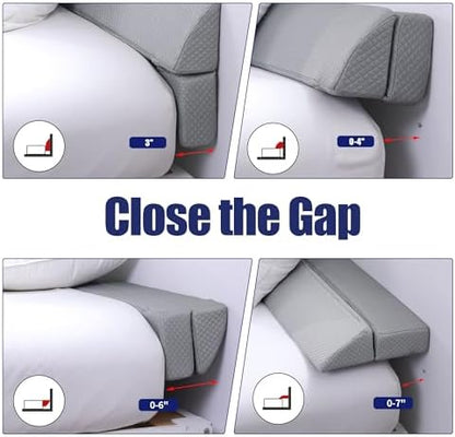 HOMBYS Wedge Pillow Headboard for Bed Gap,Foldable Bed Wedge Gap Filler Queen Size,Matterss Gap Filler,Multi Functional Bed Crack Pillow, Fill The Gap (0-7") Between Your Headboard and Mattress