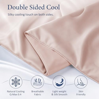 Cooling Comforter for Hot Sleepers, Queen 90x90, Pink