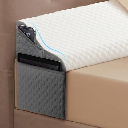 Simpledad King Size Bed Wedge Pillows Headboard for Bed Gap Filler (0-8")
