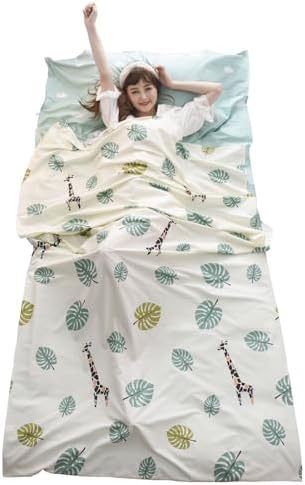 TRIWONDER Sleeping Bag Liner Cotton Camping Travel Sheet Sleep Sack Adult for Hostels Outdoor Picnic Planes Trains
