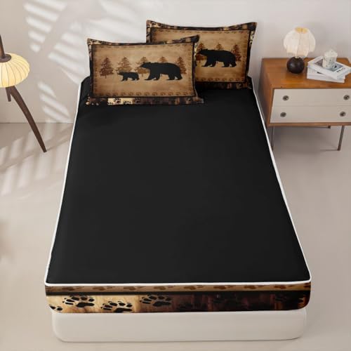 Feelyou Bear Wild Animal Comforter Set Full Size Kids Bed in a Bag