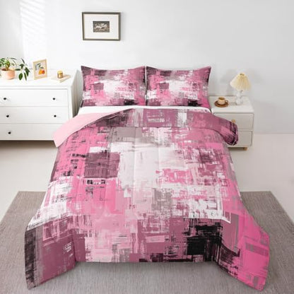 Feelyou Buffalo Check Ombre Comforter Set King Size Kids Duvet