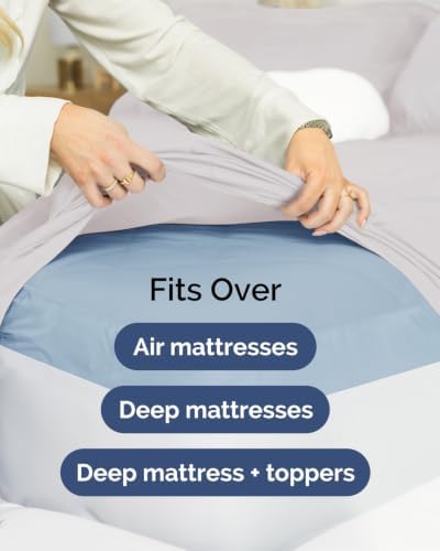 CGK Linens 2 Pack Extra Deep Cal King Fitted Sheets - French Grey