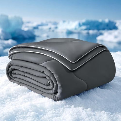 EASELAND Cooling Comforter King, Upgraded Double-Sided Q-MAX 0.45+