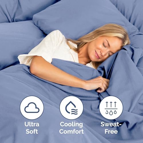Twin Size 3 Piece Sheet Set - Ultra Soft & Cooling Sheets - Dusty Purple