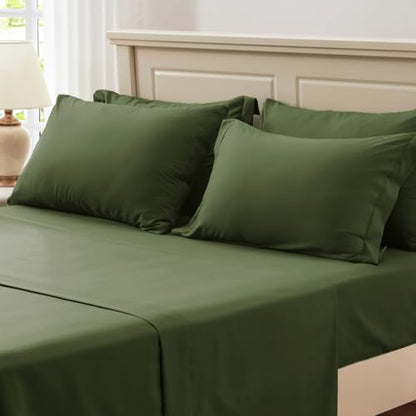 Anluoer Queen Comforter Set 7 Piece, Ruffle Bed in a Bag Queen Bedding Sets