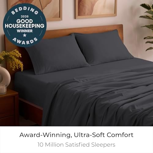 Mellanni Iconic 4-Piece, Ultra Soft Sheet Set (Full, Charcoal)