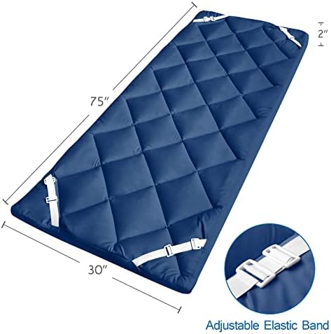 Cot Mattress Pad 30" X 75" Quilted Cot Pads for Camping