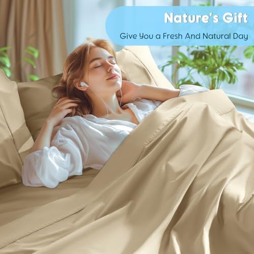 SONORO KATE 1000 Series 100% Egyptian Cotton King Sheet Set,4 Pieces