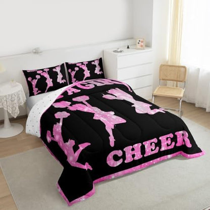 Feelyou Cheer Comforter Set King Size for Kids Boys Girls 3Pcs