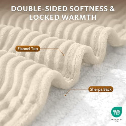 Reaks Heated Blanket Queen, 9 Heat Levels, 2-10H Auto-Off, 84"x90", Beige