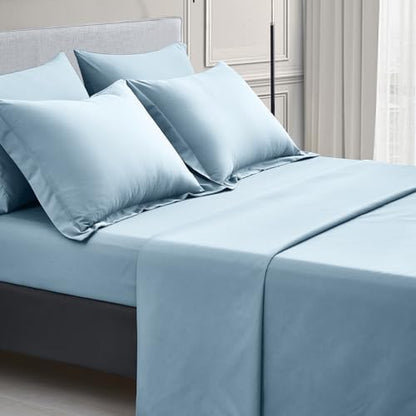 Maple&Stone Full Comforter Set 7 Pieces Bed in a Bag Blue Bed Set