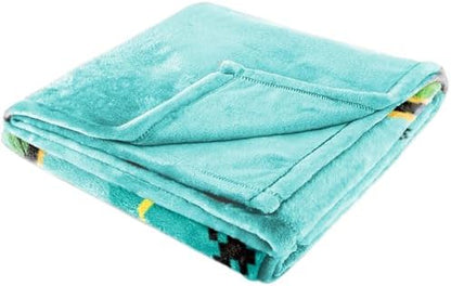 Jay Franco Kids Plush Throw Blanket – Soft & Cozy Fleece Throw for Bedroom & Couch Décor, Official Licensed Product, Teal - Minecraft, 60x90 - Large Blanket