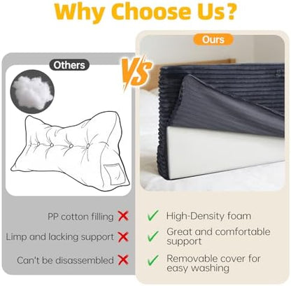 ENITYA Headboard Pillow Queen with Ergonomic Soft Foam Support