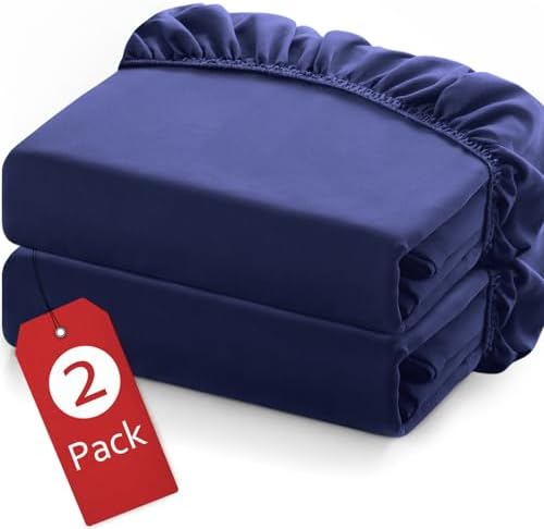 Twin Fitted Sheets 2 Pack Only, Navy