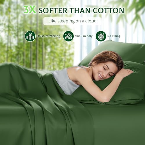 SONORO KATE 100% Viscose Derived from Bamboo_Sheets, Extra Deep Pocket,4PC