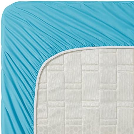 Clara Clark Bed Sheets, Premier 1800 Series 4 Piece Bed Sheet Set, Deep Pocket, Wrinkle, Fade, Stain Resistant, Luxury Soft Bedding Sheets & Pillowcases, Full, Beach Blue