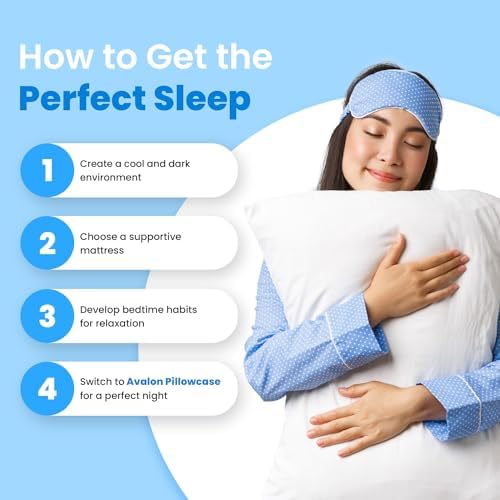 Avalon Bedding Pillow Cases Standard Size White Pillow Cases Set of 4 Cotton Blend 200 TC Soft & Breathable Perfect for Home & Hospital, Hotel Quality Queen Pillow Protectors 30x20 Inches (Pack of 2)
