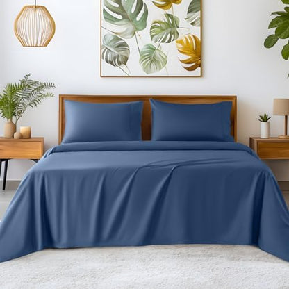 SONORO KATE 100% Egyptian Cotton Sheets,1200 Series,Queen Size
