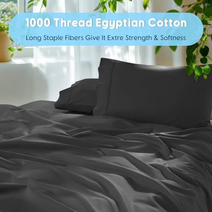 SONORO KATE 1000 Series 100% Egyptian Cotton Full Sheet Set,4 Pieces