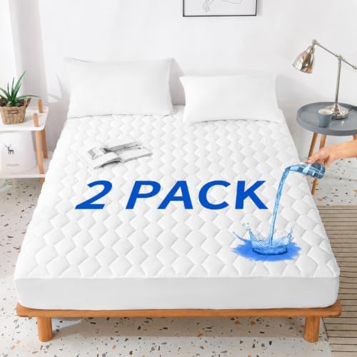 GRT 2 Pack Twin XL Mattress Protector Waterproof Hollow Cotton Mattress Pad